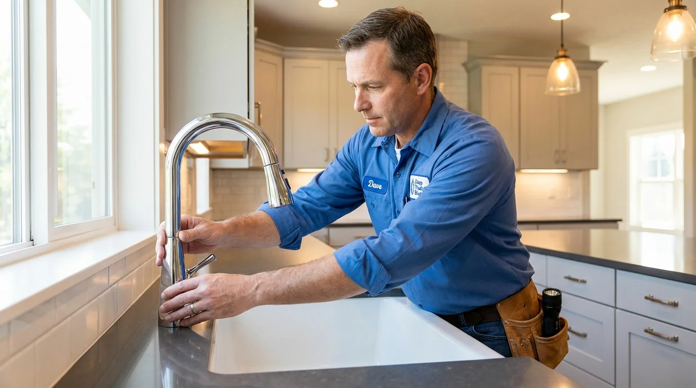 Kitchen faucet installation by Johns Plumbing LLC in Luverne